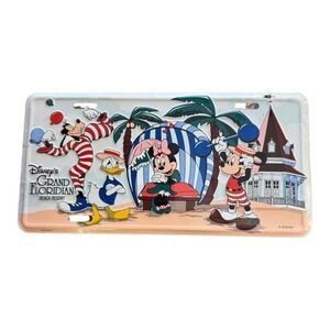 Walt Disney Grand Floridian Beach Spa Resort Metal License Plate  Sealed